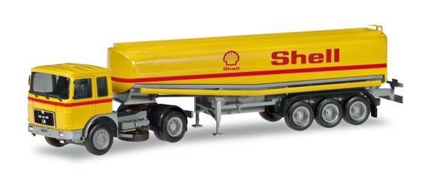 Herpa 309271 - MAN F8 Benzintank-Sattelzug "Shell" - 1:87