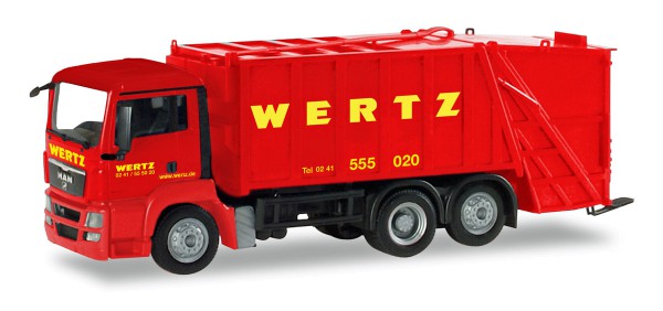 Herpa 309424 - MAN TGS Pressmüllwagen &quot;Wertz Aachen&quot; - 1:87