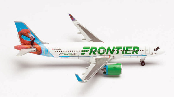 Herpa Wings 534697 - Frontier Airlines Airbus A320neo - N308FR &quot;Flo the Flamingo&quot; - 1:500