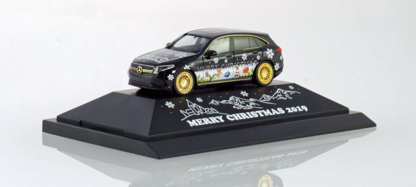 Herpa 102155 - Mercedes-Benz EQC &quot;Herpa Weihnachts-PKW 2019&quot; - 1:87