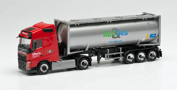 Herpa 313841 - Volvo FH Gl. 30 ft. Drucksilocontainer-Sattelzug "Obel" - 1:87