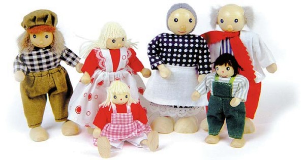 Biegepuppen Familie Müller - ca. 11 cm (2005)