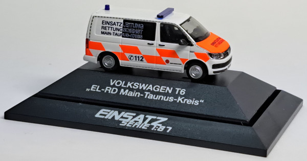 Rietze 53772 - Volkswagen T6 Einsatzleitung Rettungsdienst Main-Taunus-Kreis - 1:87 - Einsatzserie