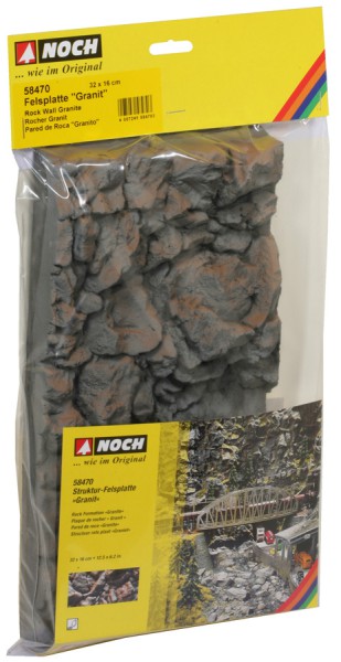 NOCH 58470 - Felsplatte "Granit", 32 x 16 cm - H0, TT