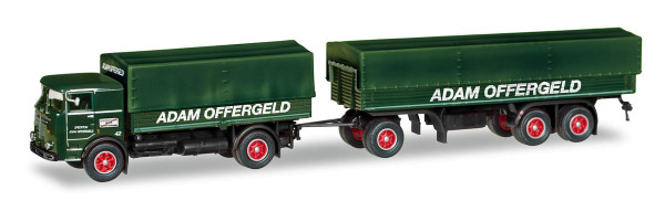 Herpa 310871 - Büssing LU 11/16 Planen-Hängerzug "Adam Offergeld" - 1:87