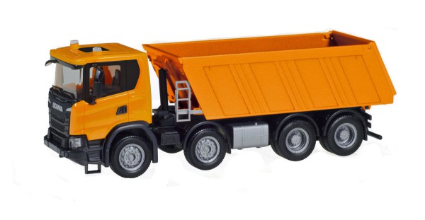 Herpa 309943 - Scania CG 17 8x4 Baukipper, kommunalorange - 1:87