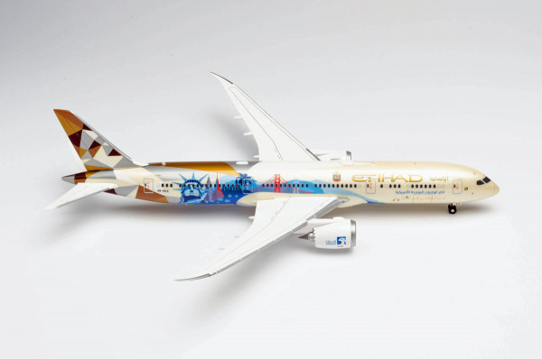 Herpa Wings 571340 - Etihad Boeing 787-9 Dreamliner &quot;Choose the USA&quot; - A6-BLE - 1:200