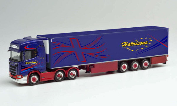 Herpa 312738 - Scania CS 20 HD Kühlkoffer-Sattelzug &quot;Harrisons&quot; - 1:87