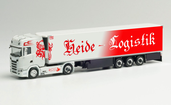 Herpa 312950 - Scania CS 20 HD Kühlkoffer-Sattelzug "Heide Logistik" - 1:87