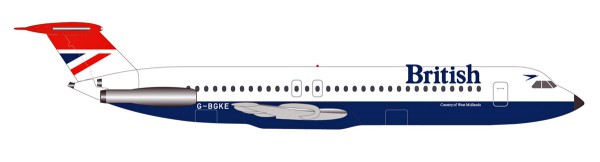 Herpa Wings 531733 - British Airways BAC 1-11-500 - Negus colors - G-BGKE - 1:500