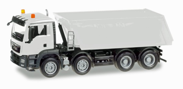 Herpa 013024 - Herpa MiniKit: MAN TGS M Euro 6 Muldenkipper, 4-achs, weiß - 1:87