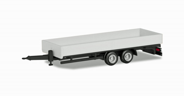 Herpa 076920 - LKW-Tieflade-Tandemanhänger, weiß - 1:87