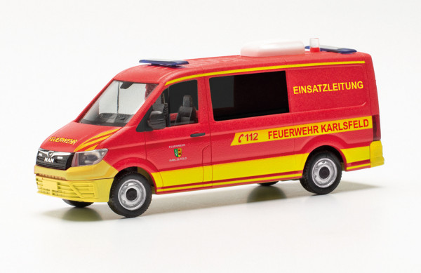 Herpa 096904 - MAN TGE Halbbus FD ELW „Feuerwehr Karlsfeld“ - 1:87