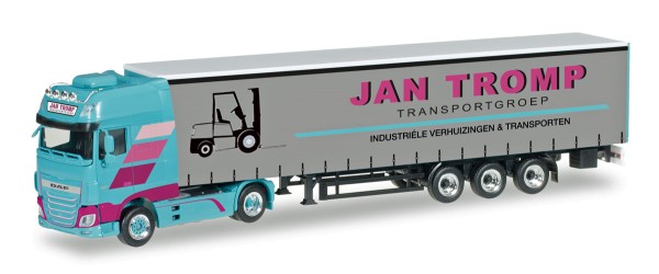 Herpa 306607 - DAF XF SSC Euro 6 Gardinenplanen-Sattelzug "Jan Tromp" (NL) - 1:87