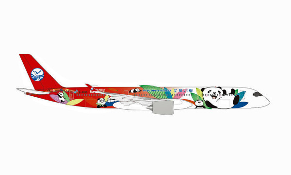 Herpa Wings 534499 - Sichuan Airlines Airbus A350-900 &quot;Panda Route&quot; - B-306N - 1:500