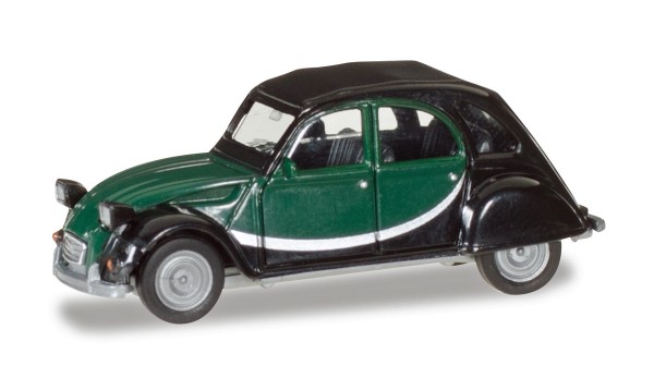Herpa 020817-004 - Citroen 2 CV Charleston, schwarz / moosgrün - 1:87