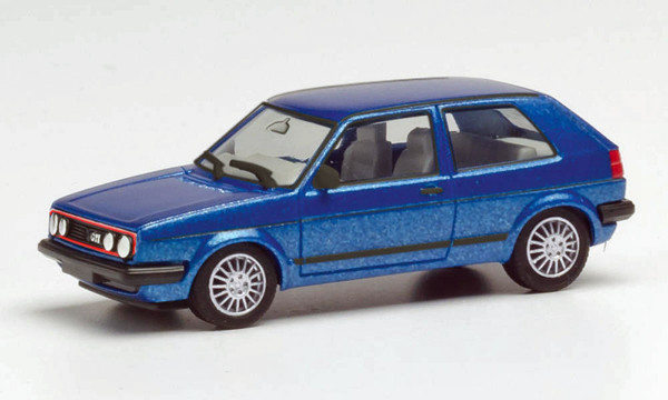 Herpa 430838 - VW Golf II GTI mit Sportfelgen, blaumetallic - 1:87