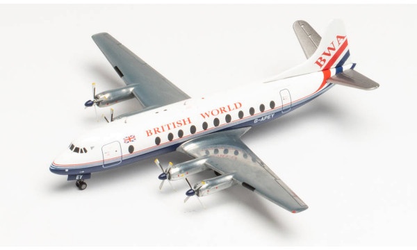 Herpa Wings 571463 - British World Airlines Vickers Viscount 800 - 25th anniversary last Viscount pa