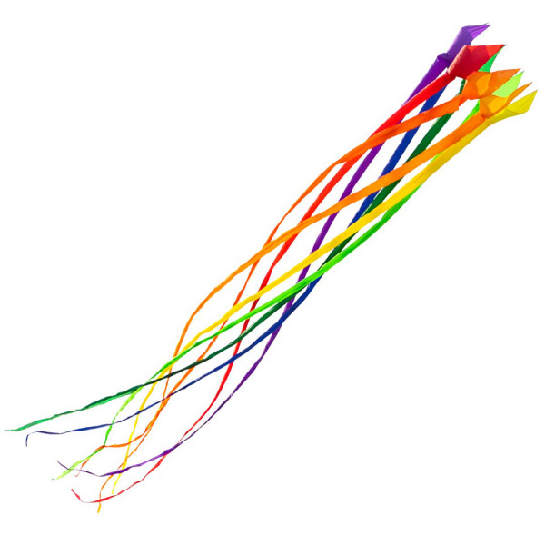 Invento-HQ Windspiel Soft Swirl Rainbow 6 m - 8 Colours (86 cm x 600 cm)