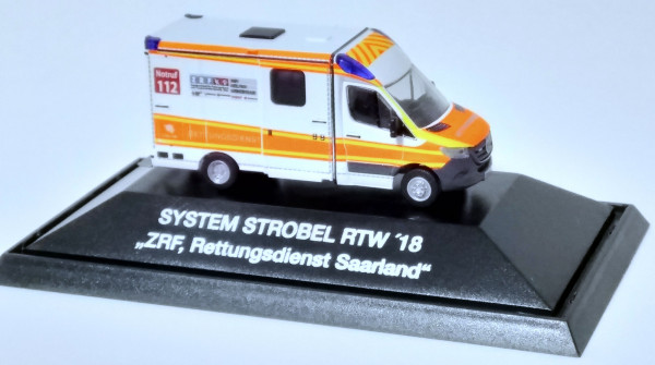 Rietze 76205 - System Strobel RTW´18 ZRF, Rettungsdienst Saarland - 1:87 - Einsatzserie
