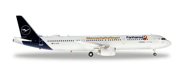 Herpa Wings 559416 - Lufthansa Airbus A321 "Fanhansa Mannschaftsflieger" - D-AISQ "Lindau" - 1:200