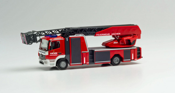 Herpa 095938 - Mercedes-Benz Atego 13 Rosenbauer Drehleiter &quot;Feuerwehr Aachen&quot; - 1:87