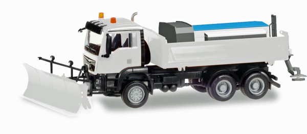 Herpa 013079 - Herpa MiniKit: MAN TGS M 6x6 Winterdienstfahrzeug, weiß - 1:87