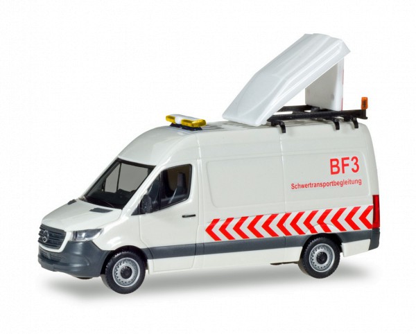 Herpa 093880 - Mercedes-Benz Sprinter Kasten Hochdach BF3 "Schwertransportbegleitung" - 1:87