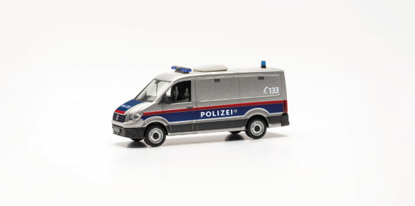 Herpa 097406 - VW Crafter Kasten Flachdach &quot;Polizei Österreich, Gefangenentransport&quot; (Österreich) -