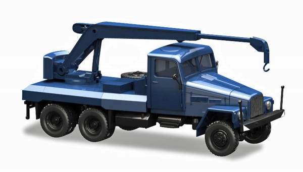 Herpa 308106 - IFA G5 Kranfahrzeug, blau - 1:87