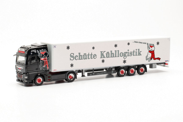 Herpa 315401 - MAN TGX GX Koffer-Sattelzug 15m „Schütte Kühllogistik“ - 1:87