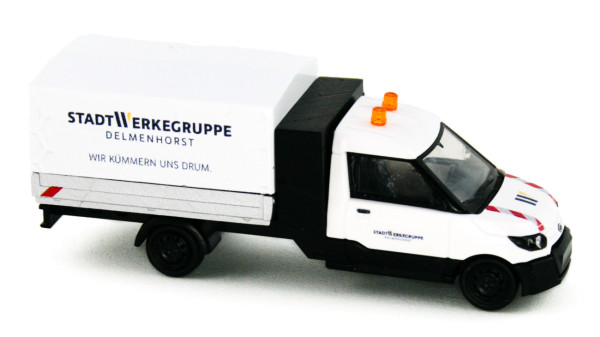 Rietze 33205 - Streetscooter Work Pritsche Stadtwerke Delmenhorst - 1:87