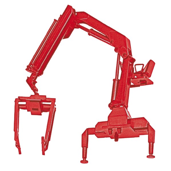 Herpa 051507-002 - Hiab Ladekran mit Palettengabel, rot - 1:87