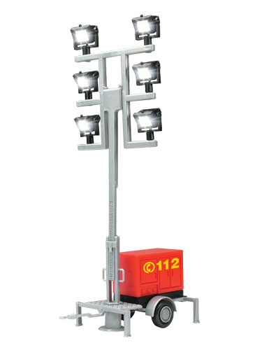 Viessmann 5144 - Leuchtgiraffe &quot;Feuerwehr&quot; auf Anhänger, mit LEDs - H0