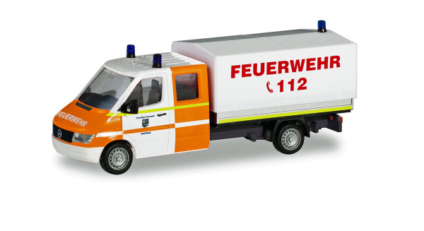 Herpa 094979 - Mercedes-Benz Sprinter Doppelkabine mit Plane "Feuerwehr Rhede" - 1:87