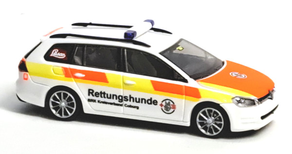 Rietze 53324 - Volkswagen Golf 7 Variant Rettungshundestaffel Coburg - 1:87, Miniaturmodelle