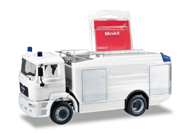 Herpa 013567 - Herpa MiniKit: MAN M 2000 EVO Tanklöschfahrzeug, weiß - 1:87