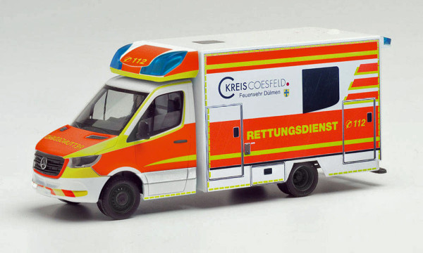Herpa 095570 - Mercedes-Benz Sprinter 18 Fahrtec-RTW "Rettungsdienst Dülmen" - 1:87