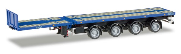 herpa 076203-005 - Teletrailer-Auflieger 4a, unbedruckt, ultramarinblau - 1:87