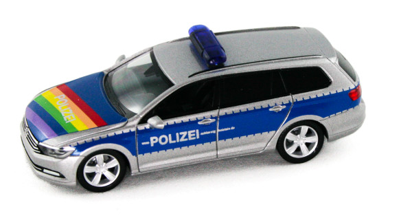 Herpa 940351 - VW Passat Variant &quot;Polizei Lübeck / Regenbogen&quot; - 1:87