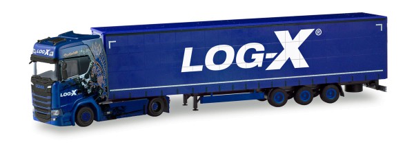 Herpa 310413 - Scania CS 20 HD Lowliner-Sattelzug &quot;Log-X / I´m the best&quot;(CZ) - 1:87