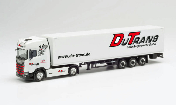 Herpa 313490 - Scania CS 20 HD Koffer-Sattelzug &quot;Du-Trans / German Truck Driver&quot; - 1:87