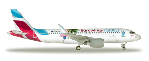 Herpa Wings 562676 - Eurowings Europe Airbus A320 &quot;Eurowings Holidays&quot; - OE-IQD - 1:400