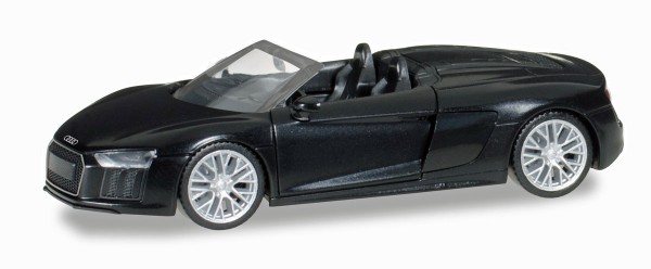 Herpa 038690 - Audi R8 Spyder, Mythosschwarz Perleffekt - 1:87