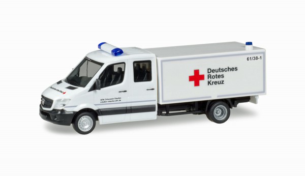 Herpa 093651 - Mercedes-Benz Sprinter Doppel-Kabine mit Koffer "DRK Staufen" - 1:87