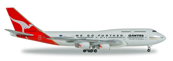 Herpa Wings 500609-001 - Qantas Boeing 747-400 "We Go Further" - 25 YEARS Herpa Wings Edition - VH-O