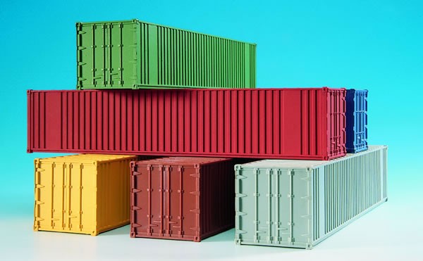 Kibri 10922 - 40-Fuß-Container (6 Stück) - H0