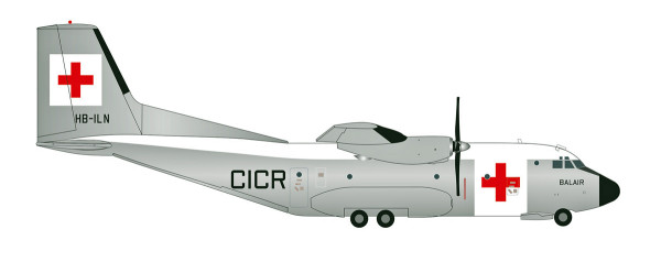 Herpa Wings 570701 - Balair / International Red Cross Transall C-160 - HB-ILN - 1:200
