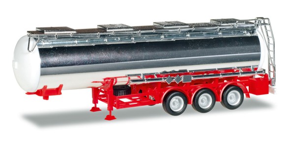 Herpa 076456-002 - Chemiechromtankauflieger Feldbinder, 32m³ (rot) - 1:87