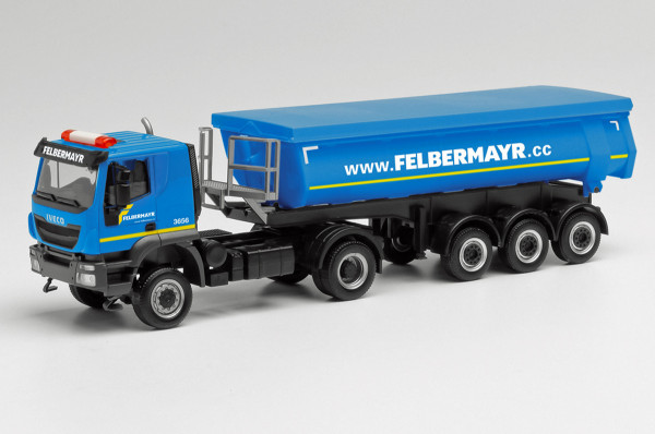 Herpa 312875 - Iveco Trakker 4x4 Rundmulden-Sattelzug &quot;Felbermayr&quot; - 1:87